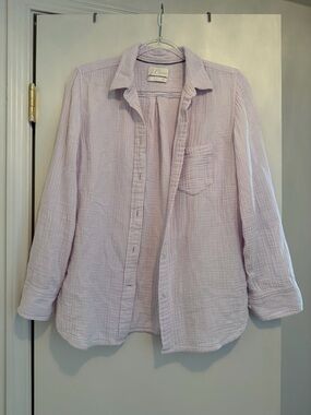 J. Crew Light Lavender Gauze Button-Up size 4